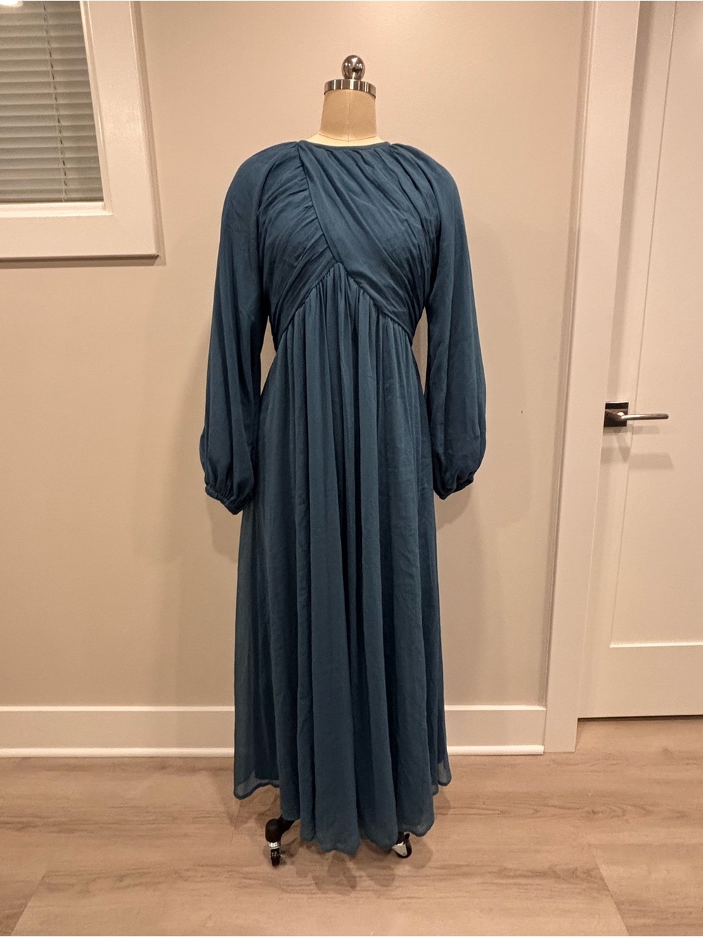 ASOS Teal Long Sleeve Maxi Dress